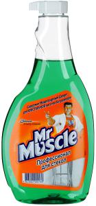 Средство для мытья стекол с нашатырным спиртом (смен. бут.), Mr.Muscle, 530 мл (зел.)