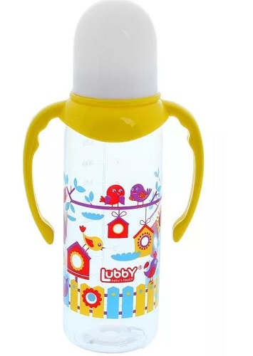 Бутылочка для кормления с ручками "Малыши и малышки", Lubby, 250 мл (431)
