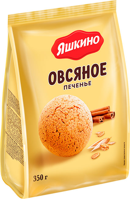 Печенье сдобное Овсяное, Яшкино, 350 гр
