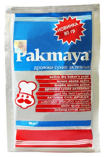 Дрожжи сухие активные, Pakmaya, 80 гр