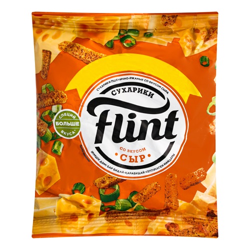 Сухарики пшенично-ржаные со вкусом Сыра, Flint, 190 гр