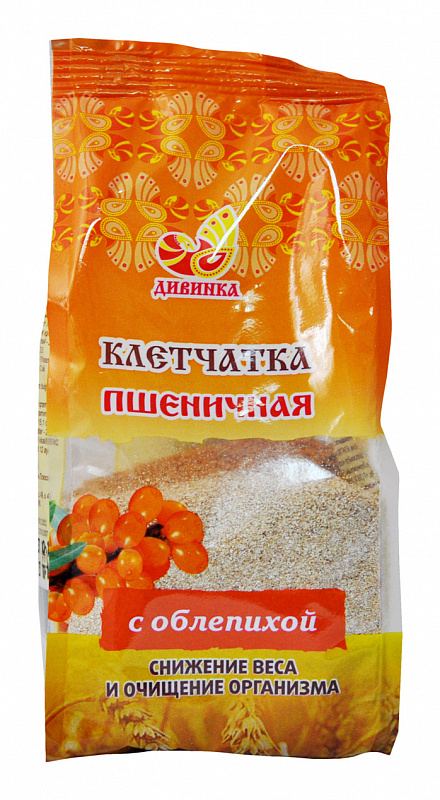 Клетчатка пшеничная с облепихой, Дивинка, 150 гр.