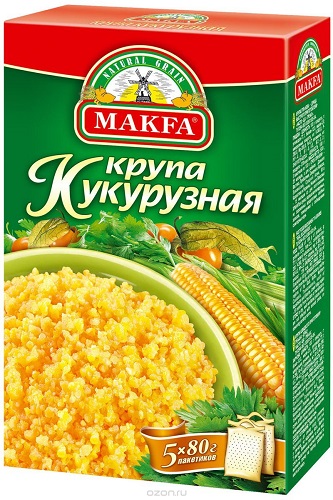 Крупа кукурузная в пакетиках, Makfa, 5 х 80 гр