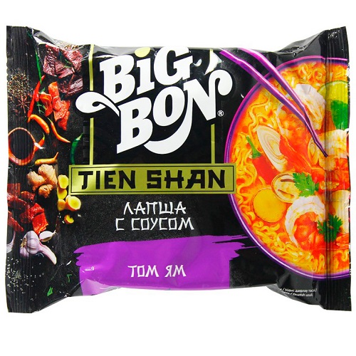 Лапша быстрого приготовления с соусом Том Ям, Big Bon, 85 гр