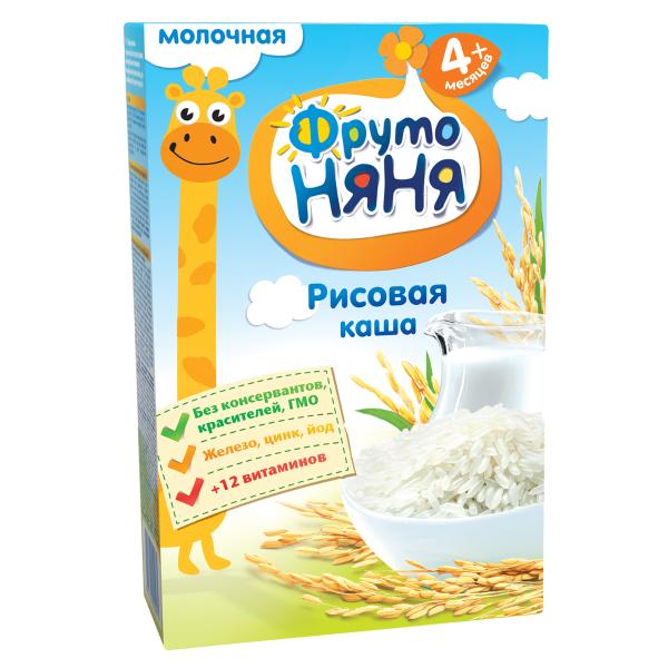 Каша молочная рисовая с 4 месяцев, ФрутоНяня, 200 гр