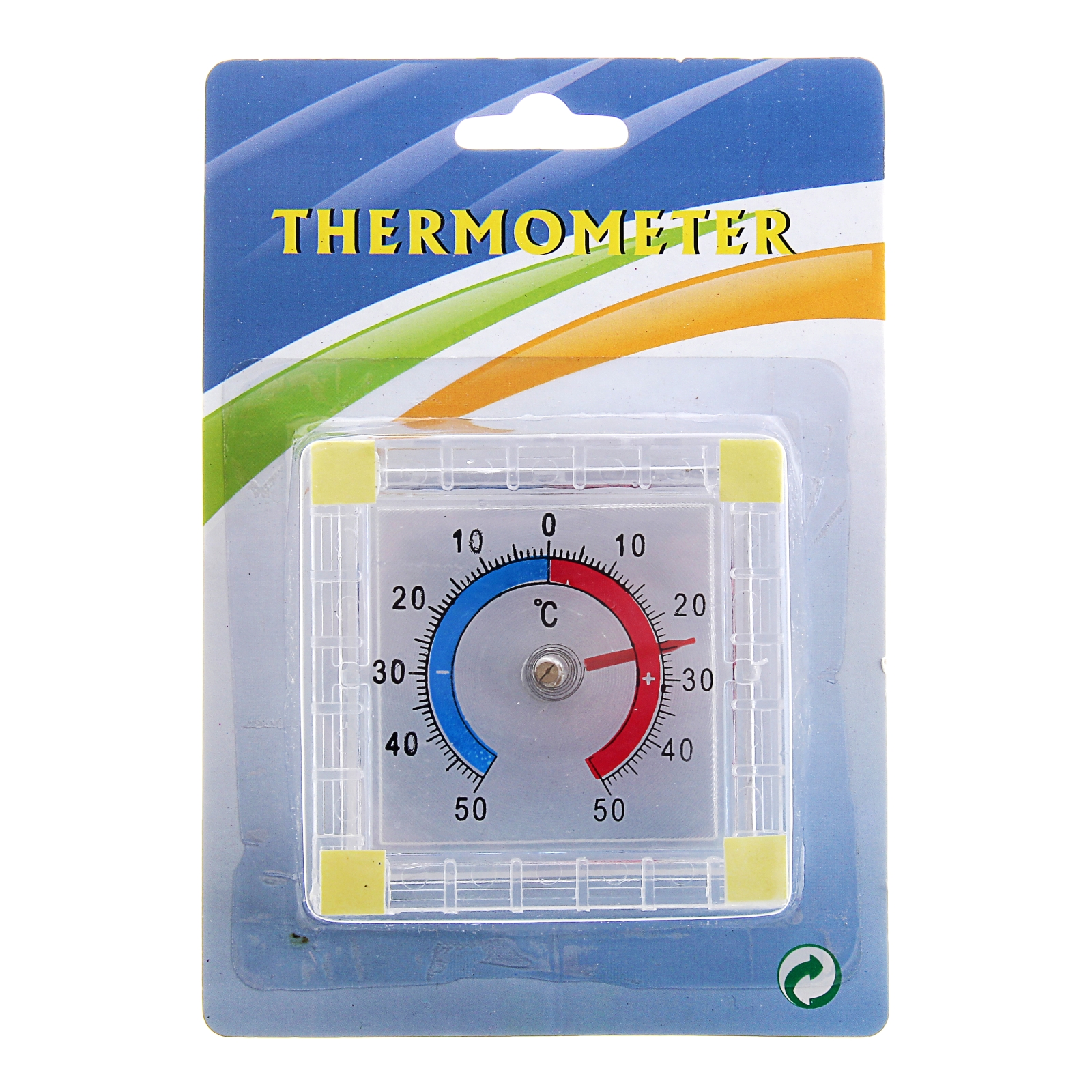 Термометр механический уличный квадратный 8*8 см