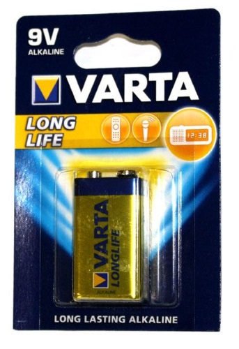 Батарейка крона Longlife 9V, Varta, 1 шт