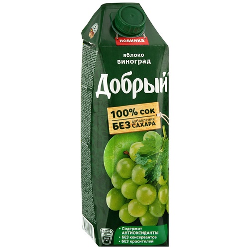 Сок Яблоко-виноград, Добрый, 1 л