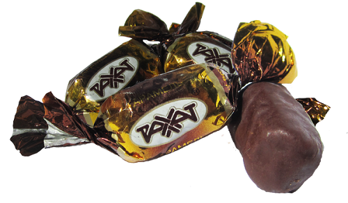 Карамель глазированная шоколадом Рахат, Рахат,  25 штук (200 гр. ± 10 гр.)