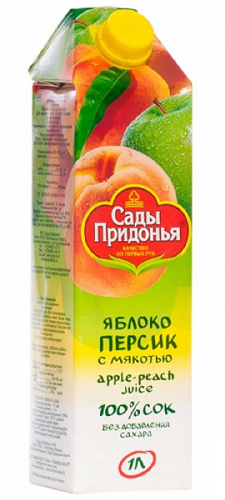 Сок Яблоко-персик с мякотью, Сады Придонья, 1,5 л