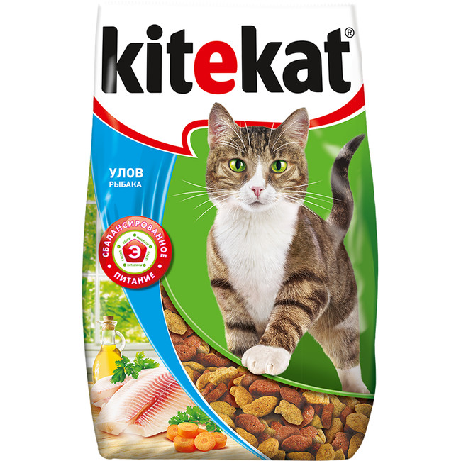 Корм для кошек Улов рыбака, Kitekat, 1,9 кг