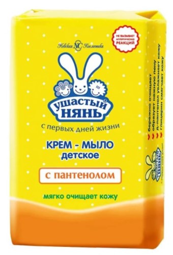 Крем-мыло детское с пантенолом, Ушастый нянь, 90 гр.