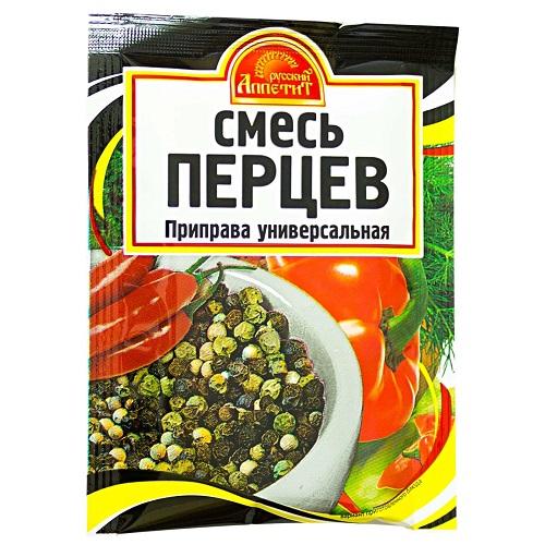 Приправа Смесь перцев, Русский аппетит, 15 гр