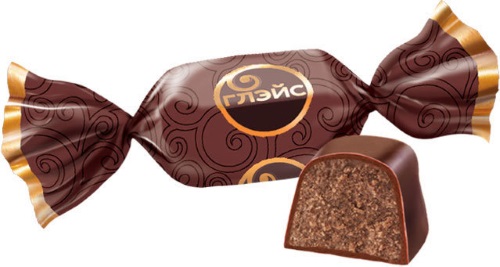 Конфеты глазированные с помадной начинкой с Шоколадным вкусом Глэйс, Яшкино, 22 штуки (200 гр. ± 10 гр.)