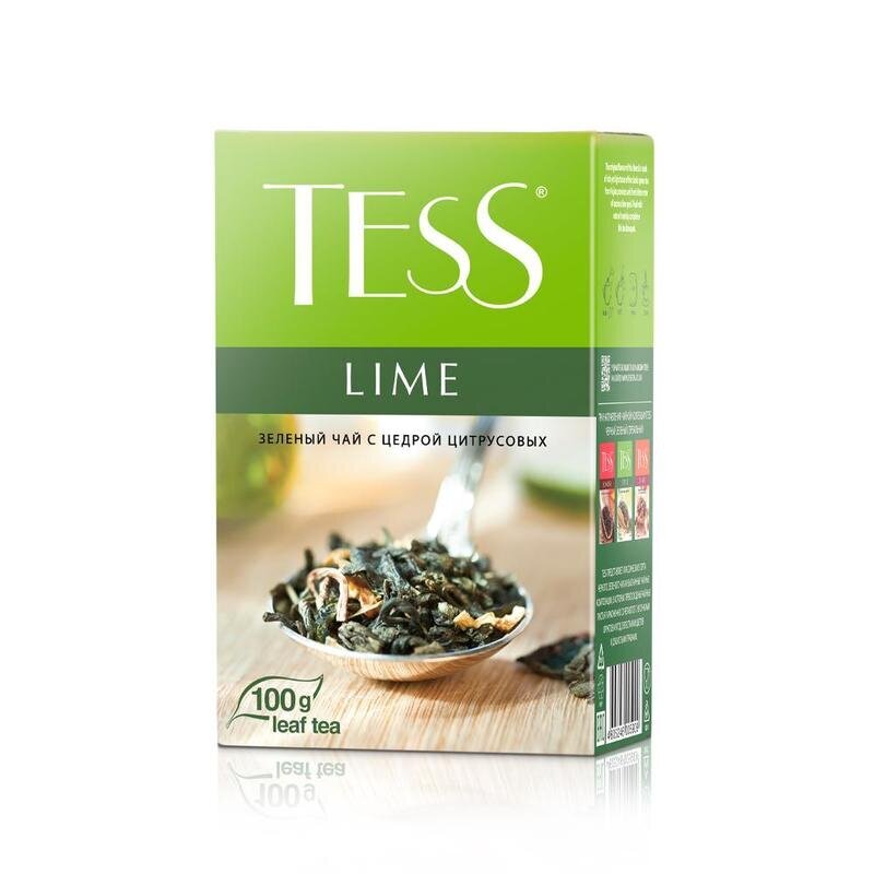 Чай зеленый с цедрой цитрусовых Lime, Tess, 100 гр.