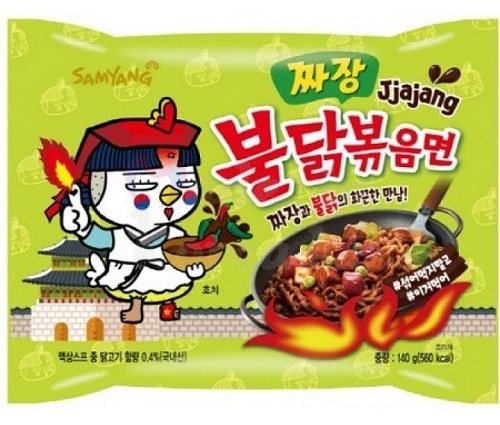 Лапша быстрого приготовления Jjajang Hot chiken, Samyang Ramen, 140 гр