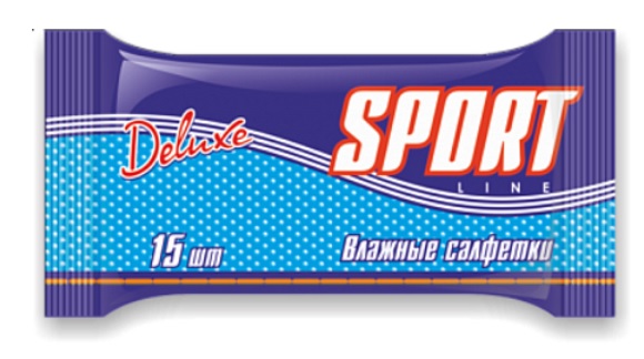 Влажные салфетки Sport Line, Deluxe, 15 шт.