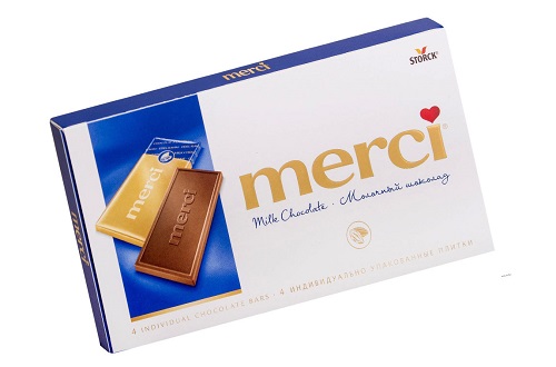 Шоколад молочный, Merci, 100 гр.