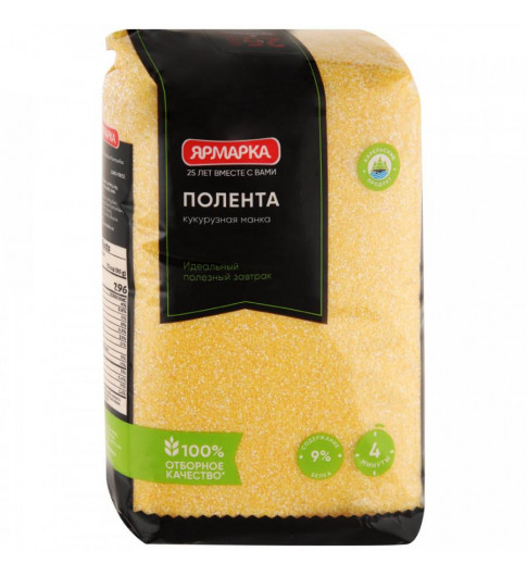 Крупа кукурузная манка Полента, Ярмарка, 600 гр