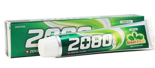Зубная паста Освежающая Dental Clinic 2080 Green Fresh, Kerasys, 80 гр
