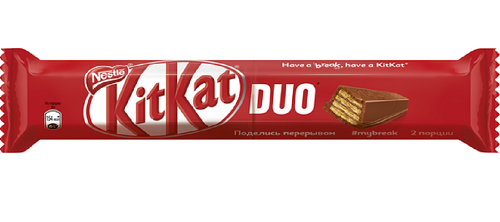 Шоколадный батончик с хрустящей вафлей Duo, KitKat, 64 гр