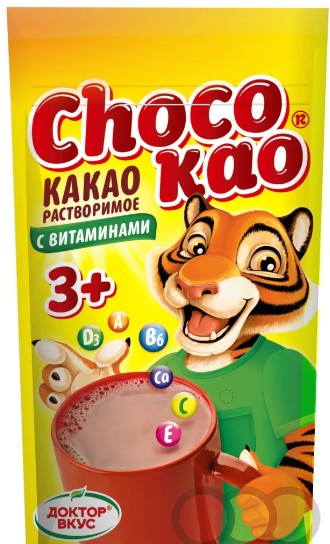 Какао растворимое с витаминами Choco Kao, Доктор Вкус, 200 гр