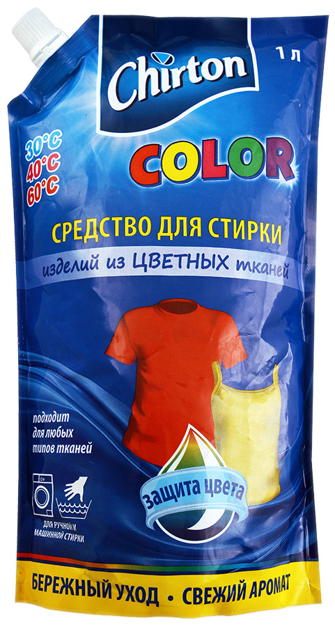 Средство жидкое для стирки цветных тканей, Chirton Color, 1 л