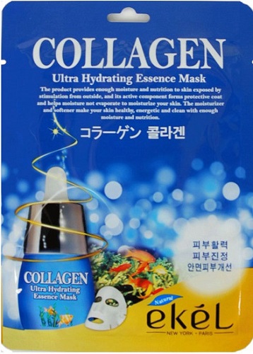 Тканевая маска для лица с коллагеном Collagen, Ekel 