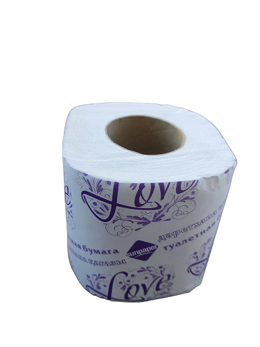 Туалетная бумага 2-х слойная Love, Sunpaper, 1 рул.