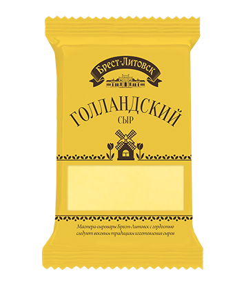 Сыр полутвердый "Голландский" 45%, Брест-Литовск, 200 гр