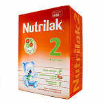 Смесь молочная сухая адаптированная последующая №2 с 6 месяцев, Nutrilak, 600 гр