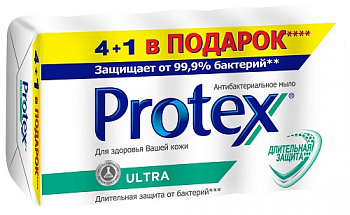 Мыло антибактериальное Ultra Длительная защита от бактерий, Protex, 70 гр х 5