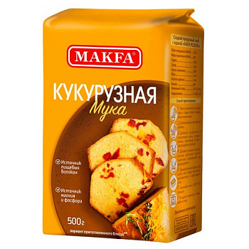 Мука кукурузная, Makfa, 500 гр