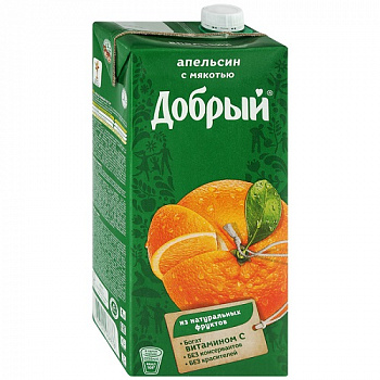 Сок Апельсин, Добрый, 2 л