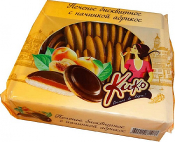 Печенье бисквитное с начинкой абрикос Кико, Кинельский кондитер, 600 гр