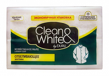 Мыло хозяйственное Отбеливающее, Duru Clean&White, 4х120 гр