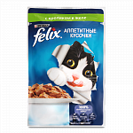 Корм для кошек с кроликом в желе Аппетитные кусочки, Felix, 75 гр.