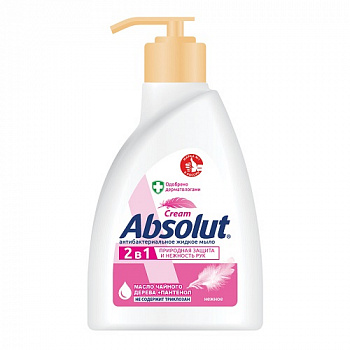 Мыло жидкое антибактериальное Нежное, Absolut Cream, 250 гр