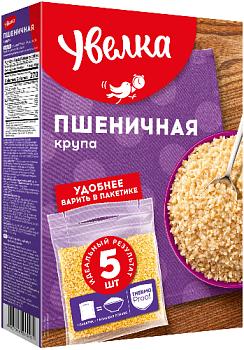 Крупа пшеничная в пакетиках, Увелка, 5 шт х 80 гр