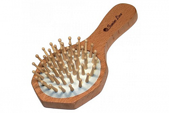 Расческа для волос массажная с деревянными зубцами, Scarlet line (5205)