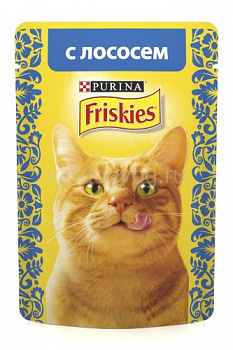 Корм для кошек с лососем, Friskies, 85 гр