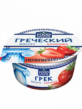 Греческий йогурт Клубника, FoodMaster, 130 гр.