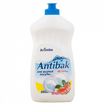 Средство для мытья посуды Цитрусовый фреш Antibak deluxe, Aromika, 500 мл