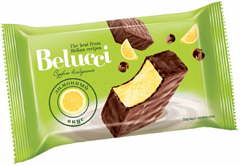Конфеты Воздушное суфле "Belucci" с лимонным вкусом, Яшкино, 10 штук (300 гр. ± 10 гр.)