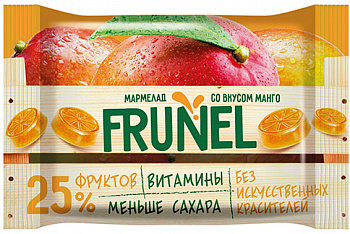 Жевательный мармелад «Frunel» со вкусом манго, Яшкино, 40 гр