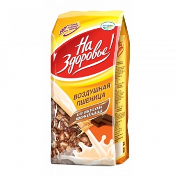 Воздушная пшеница со вкусом шоколада, На здоровье!, 175 гр