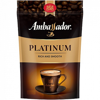 Кофе натуральный растворимый сублимированный Platinum, Ambassador, 75 гр