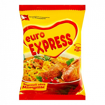 Лапша быстрого приготовления Супер Курица, Euro Express, 60 гр