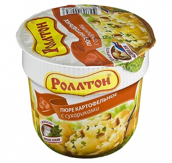 Пюре картофельное с сухариками, Роллтон, 40 гр