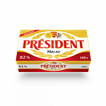 Масло сливочное 82% President, Food Master, 180 гр